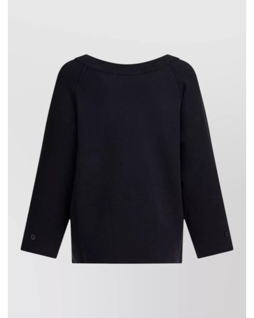 Max Mara Blue Boat Neck Long Sleeve Jumper