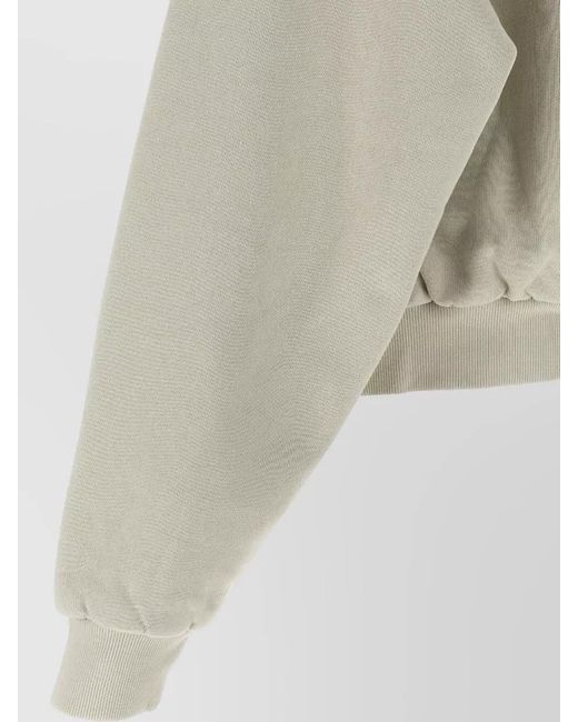 Entire studios White Cotton Zip-Up Hoodie for men