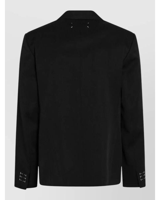 Maison Margiela Black Wool Single Breasted Tailored Jacket for men