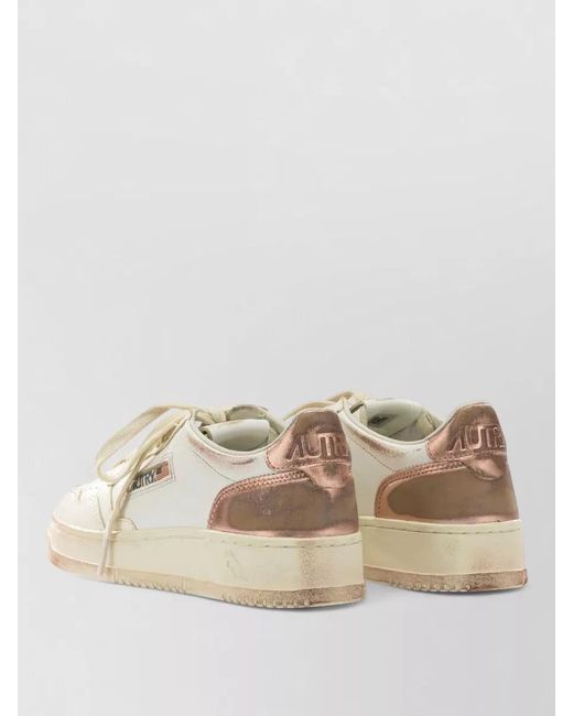 Autry Natural Leather Medalist Low Super Vintage Low Top Sneakers