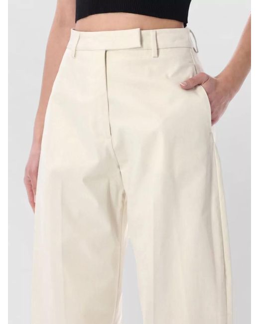 Thelatest Natural Dina High Waist Pleated Wide Leg Pants