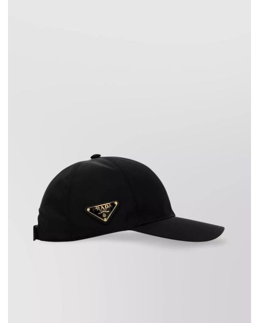 Prada Black Recycled Nylon Baseball Cap