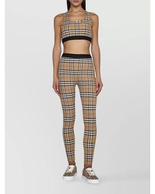 Burberry Gray Vintage Check Printed Leggings
