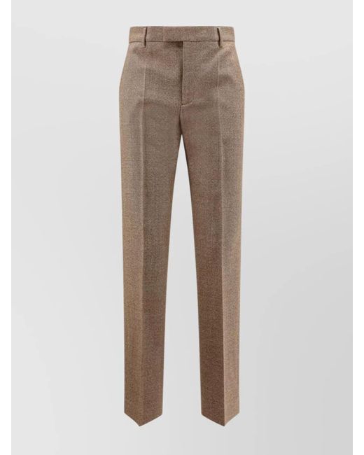 MM6 by Maison Margiela Natural Virgin Wool Tailored Trousers
