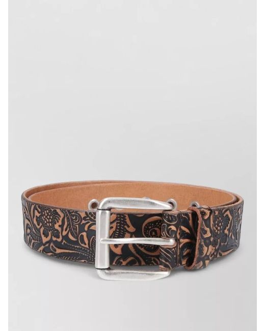 Our Legacy White Adjustable Belts Floral Pattern Design
