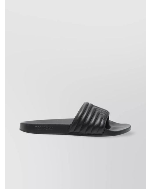 Tom Ford Gray Quilted Almond Toe Leather Slippers for men