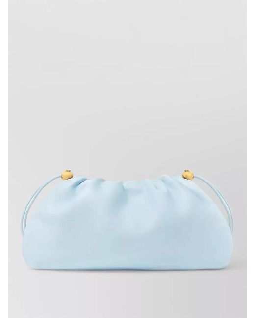 Versace Blue Lamb Leather Mini Shoulder Bag Adjustable Strap