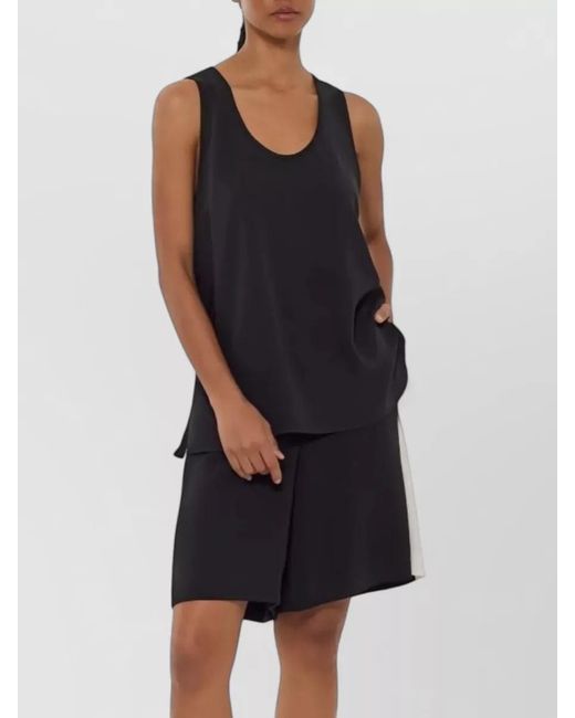 P.A.R.O.S.H. Black Bicolour Bermuda Shorts
