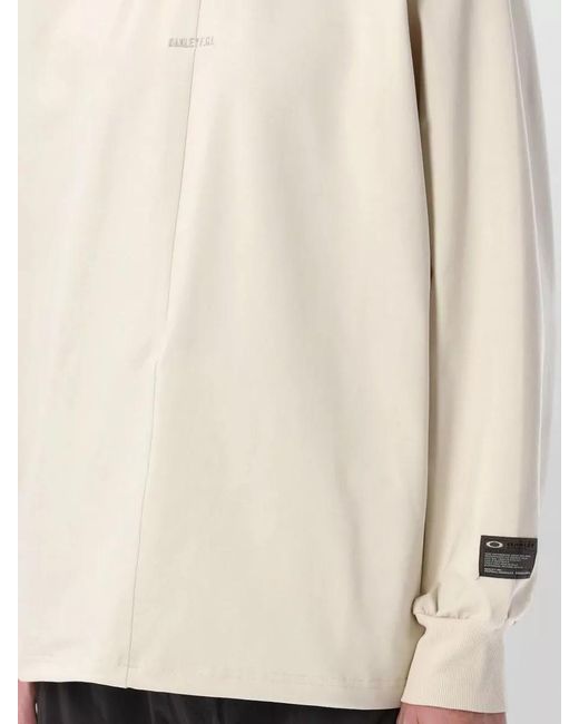 Oakley White Crew Neck Knit Sweater Long Sleeves for men