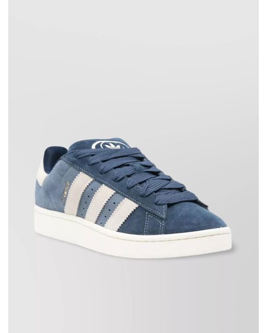 Adidas Blue Suede Leather Low-Top Sneakers