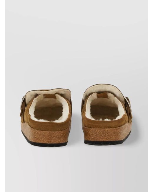 Birkenstock Brown Shearling Slippers