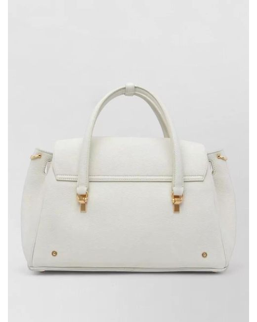 Thom Browne Gray Soft Luggage Bag Leather Strap Woven Chain