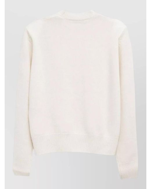 Frankie Shop Natural Cashmere-Blend Crewneck Sweatshirt