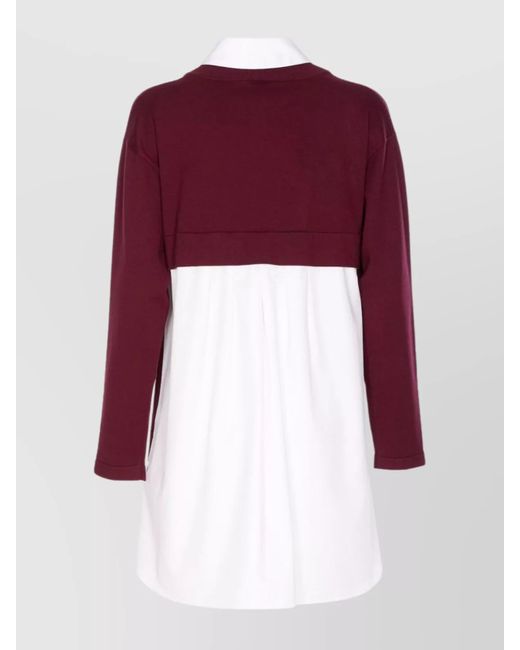 Elisabetta Franchi Red Knit Mini Dress