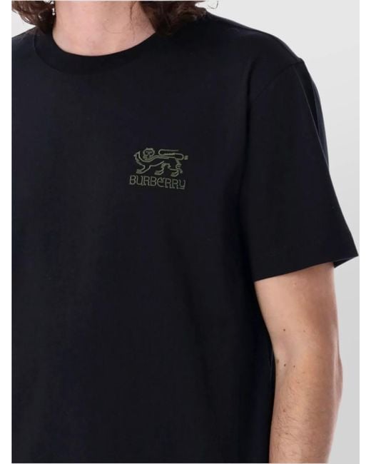 Burberry Black Crew Neck Short Sleeves T-Shirt for men