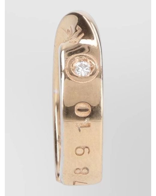 Maison Margiela Natural Lightweight Hoop Earrings Diamond Accent Design