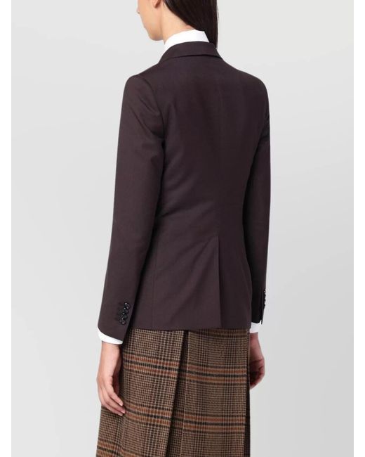 Tagliatore Brown Wool Blend Double Breasted Jacket