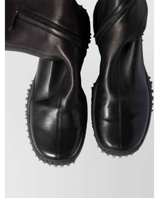 Miu Miu Black Leather Knee-High Boots