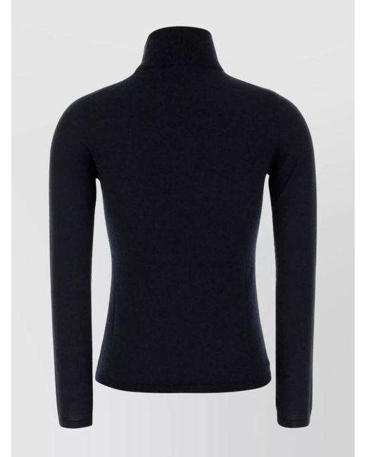Max Mara Black Cashmere Turtleneck Sweater Long Sleeves
