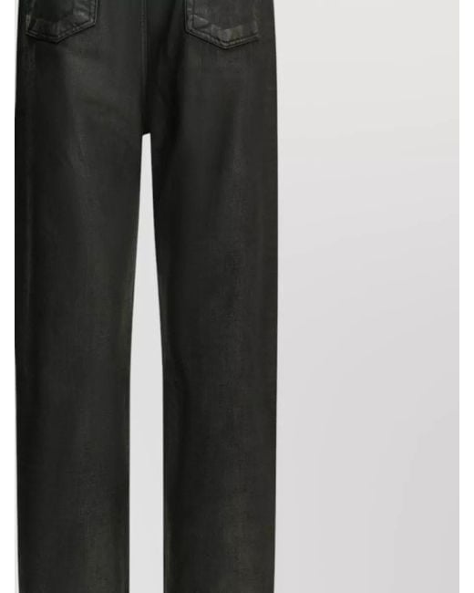 Rick Owens Black Geth Wide Leg Jeans Five Pocket Style for men