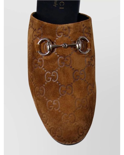Gucci Brown Suede Leather Mules