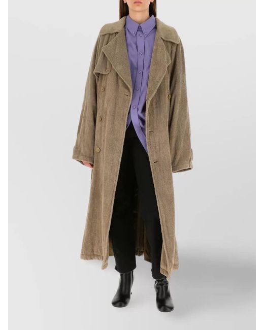 Balenciaga Natural Cotton Trench Coat