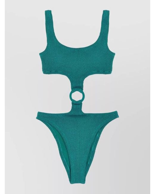 Mc2 Saint Barth Green Laurel One Piece Swimsuit Ring Detail