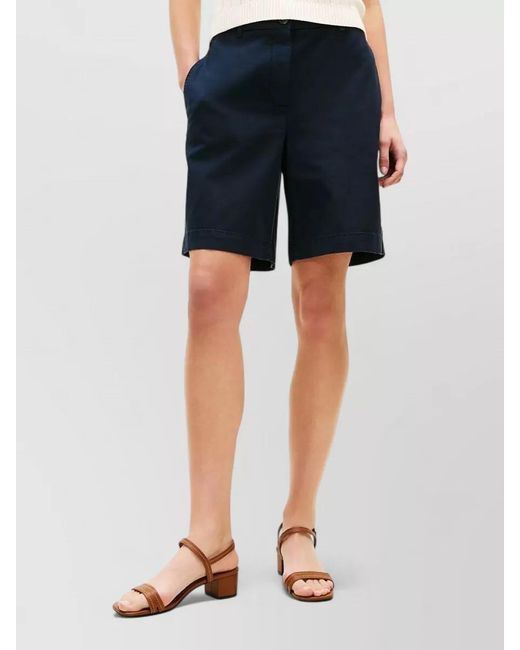 Tommy Hilfiger Blue Chino Shorts Belt Loops Back Pockets