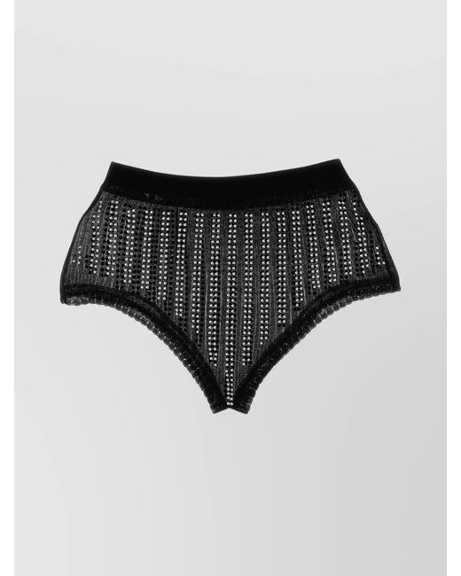 Rabanne Black High-Rise Studded Briefs