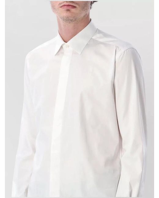 Xacus White Cotton Tailored Shirt for men
