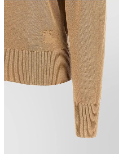 Burberry Natural Wool Turtleneck Jumper