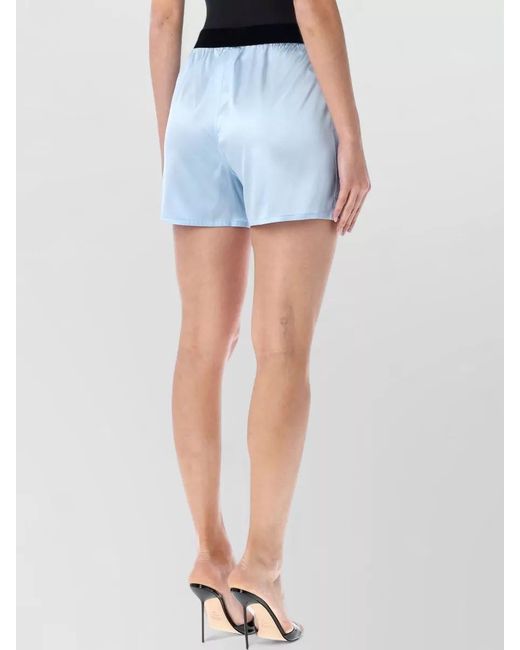Tom Ford Blue Silk Relaxed-Fit Pajama Shorts