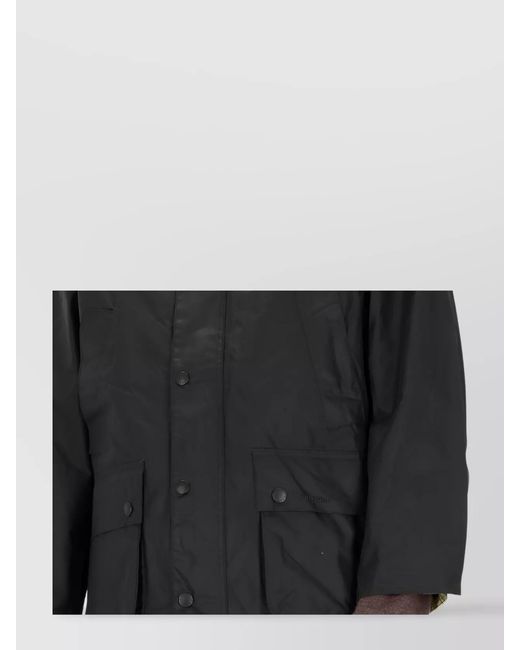 Barbour Black Waxed Cotton Jacket for men