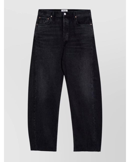 Agolde Blue Luna Organic Denim Jeans With Frayed Hem for men
