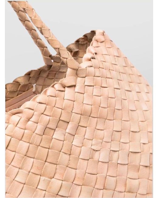 Dragon Diffusion Natural Santa Croce Small Leather Tote Bag