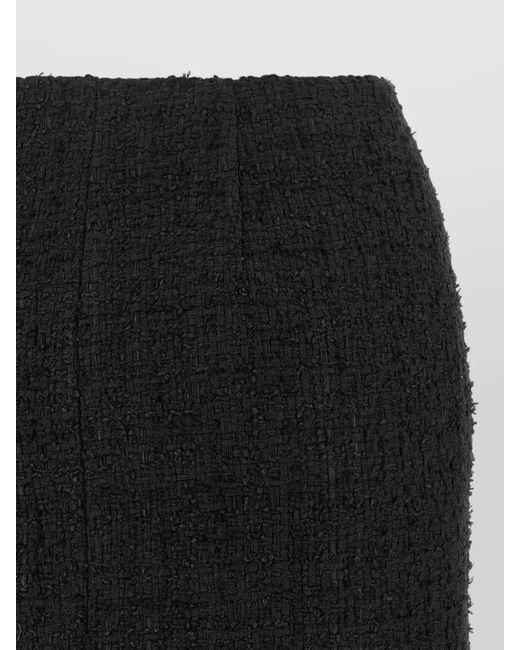 Balmain Black Embossed Button Detail Mini Skirt