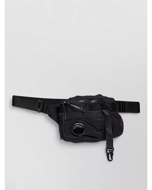 C P Company Black Mini Belt Bag for men