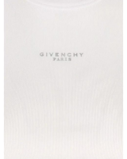Givenchy Natural Cotton Cropped Tank Top