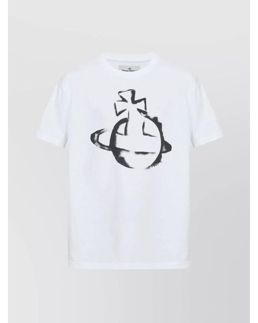 Vivienne Westwood White Cotton Printed Regular-Fit Short-Sleeve T-Shirt