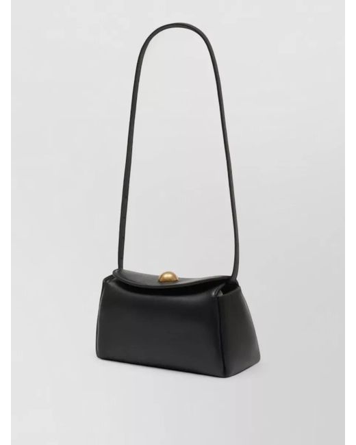 AMI White Mini Carrousel Leather Shoulder Bag