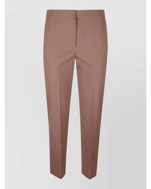 Max Mara Multicolor Malika Trousers Pleated Front Side Pockets
