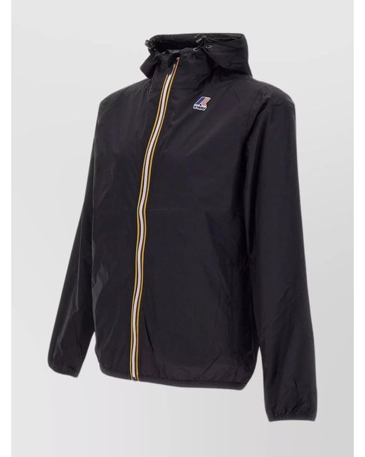 K-Way Blue Hooded Windbreaker Jacket for men