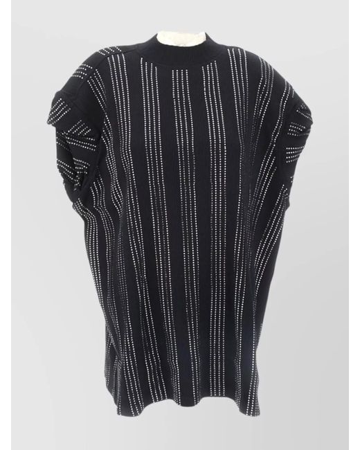 The Attico Black Cotton Knee-Length Dress