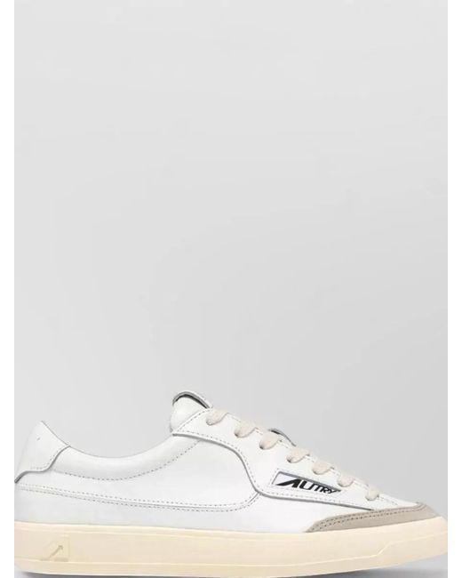 Autry Natural Silk Nylon Sneakers Contrast Stitching Round Toe for men