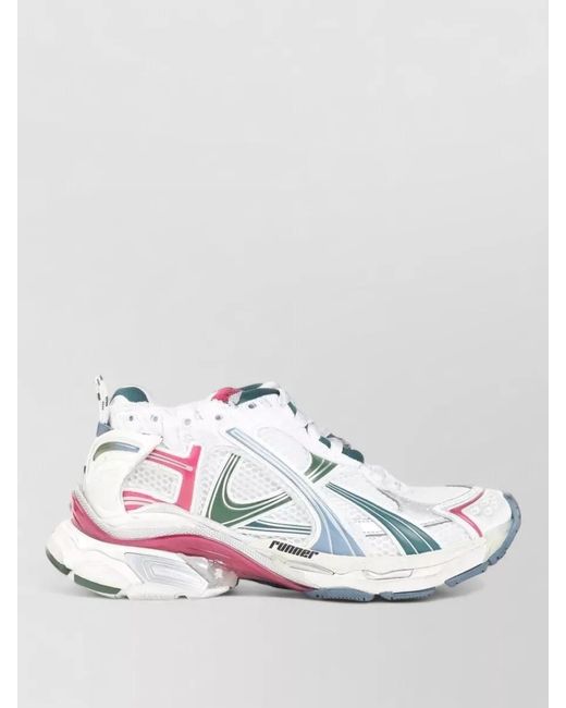 Balenciaga Metallic Runner Sneakers Mesh Upper Rubber Sole