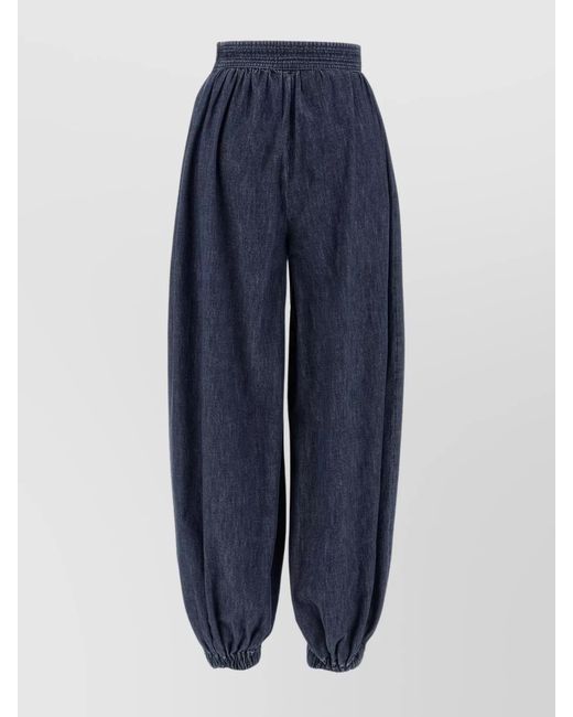 Valentino Garavani Blue Denim Track Pants