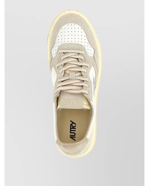 Autry Natural Medalist Low Lace Up Casual Sneakers for men