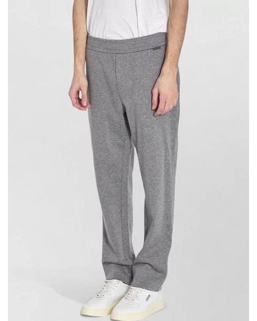 Moncler Gray Cotton Straight-Leg Track Pants for men