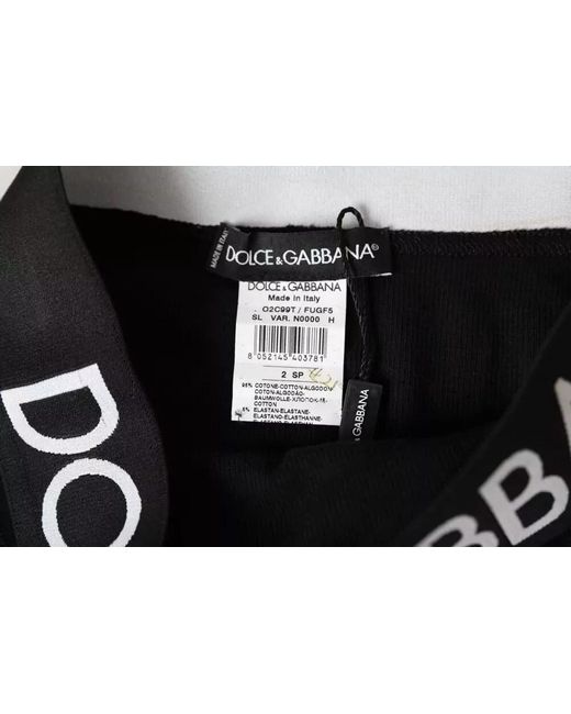 Dolce & Gabbana Black Logo Waistband Panty