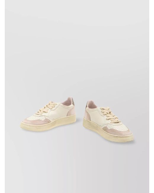 Autry Natural Vintage Low-Top Leather Sneakers